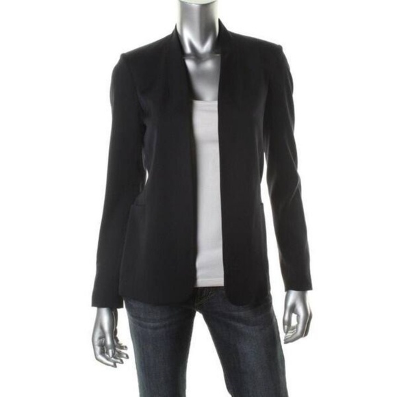 Theory Collarless Wool Jacket - Picture 3 of 6